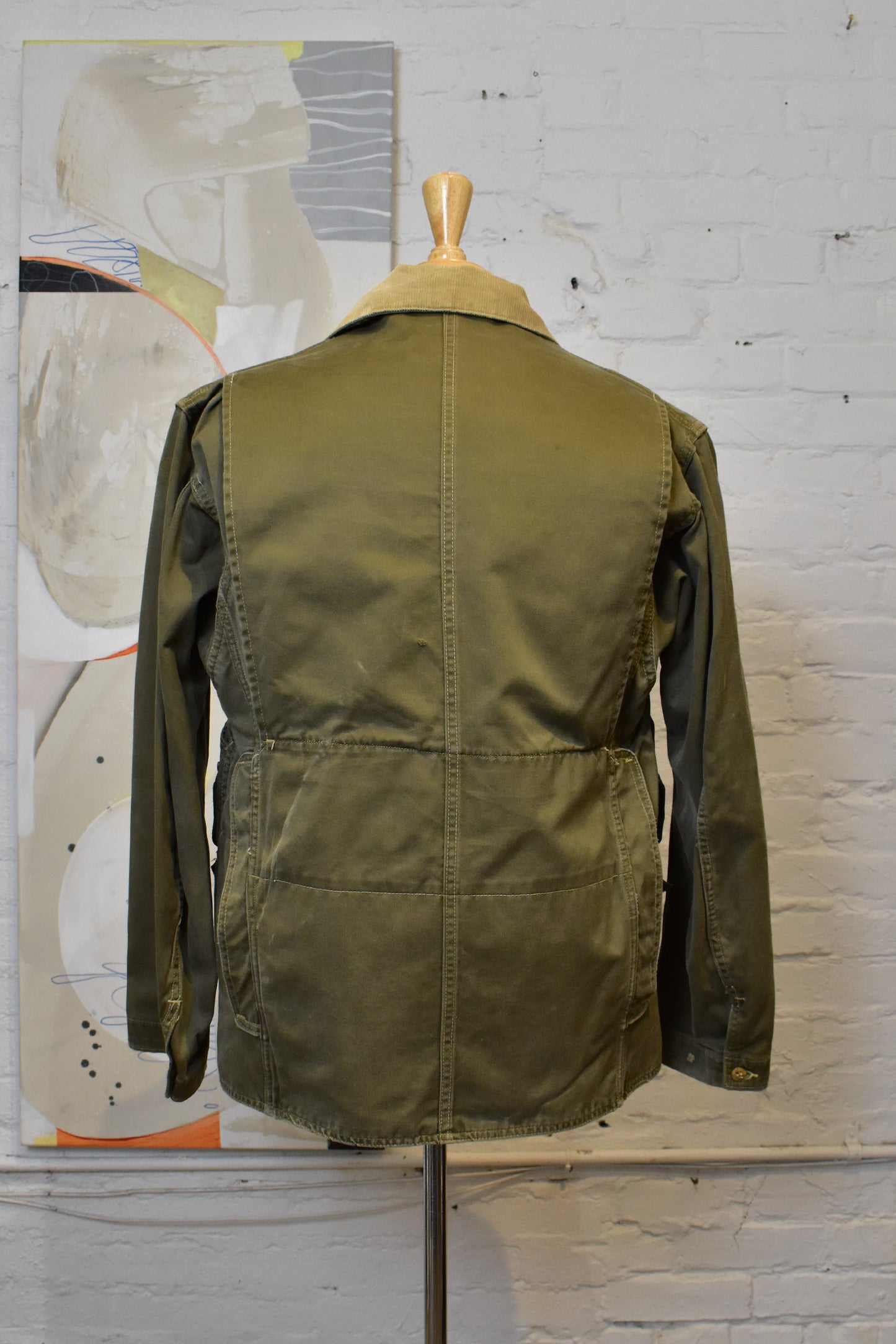 Vintage 1970s "Red Head" Olive Cotton Hunting Jacket