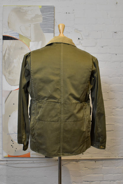 Vintage 1970s "Red Head" Olive Cotton Hunting Jacket