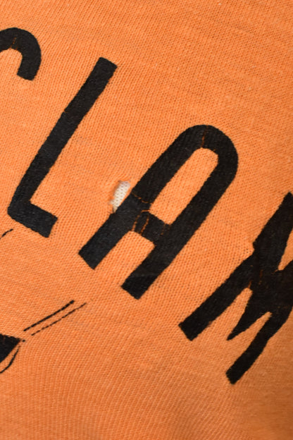 Vintage 1960s Orange Wonderclam Single Stitch Graphic T-Shirt