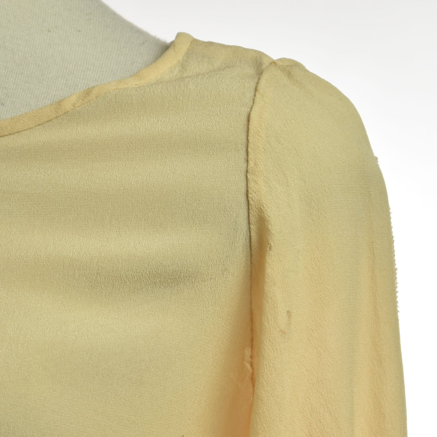 Vintage 20s Dusty Rose Silk Long Open Sleeve Flapper Dress