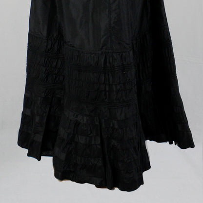 Vintage Victorian Antique Taffeta Ruffled Skirt