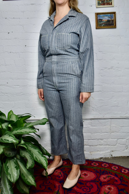 Vintage "Key" Striped Coveralls