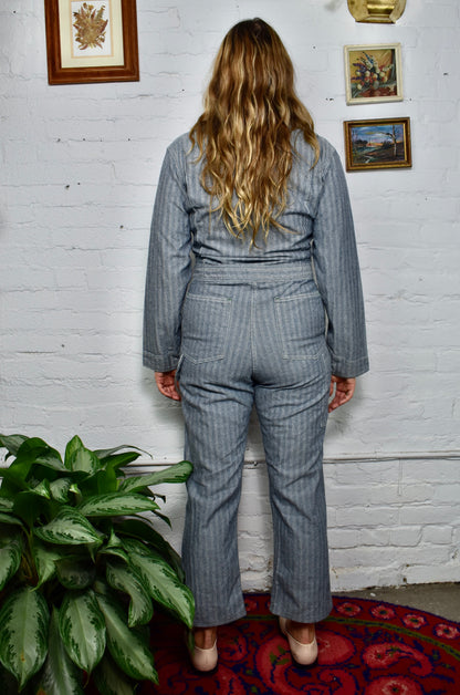 Vintage "Key" Striped Coveralls