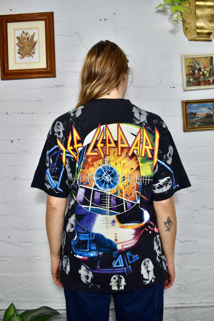 Vintage 1992 "Def Leppard" All Over Print T-Shirt