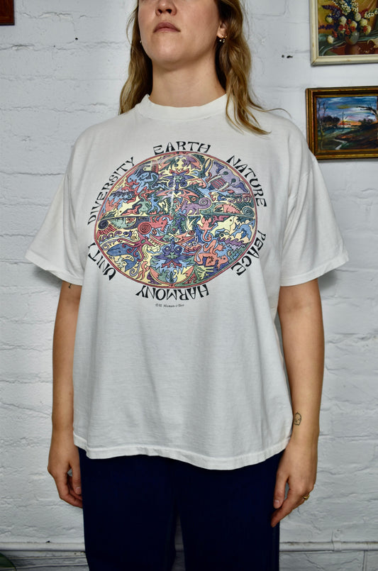 Vintage 1992 "Human-i-Tees" Diversity Earth Nature Peace Harmony Unity T-Shirt