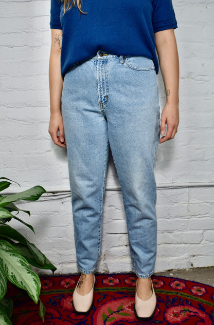 Vintage 90's "Paris Sport Club" Light Wash Mom Jeans