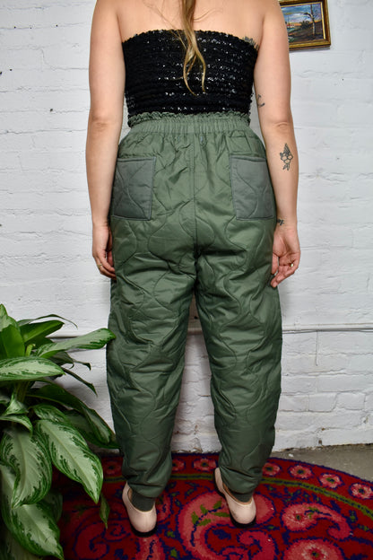 Sage Quilted Army Pants