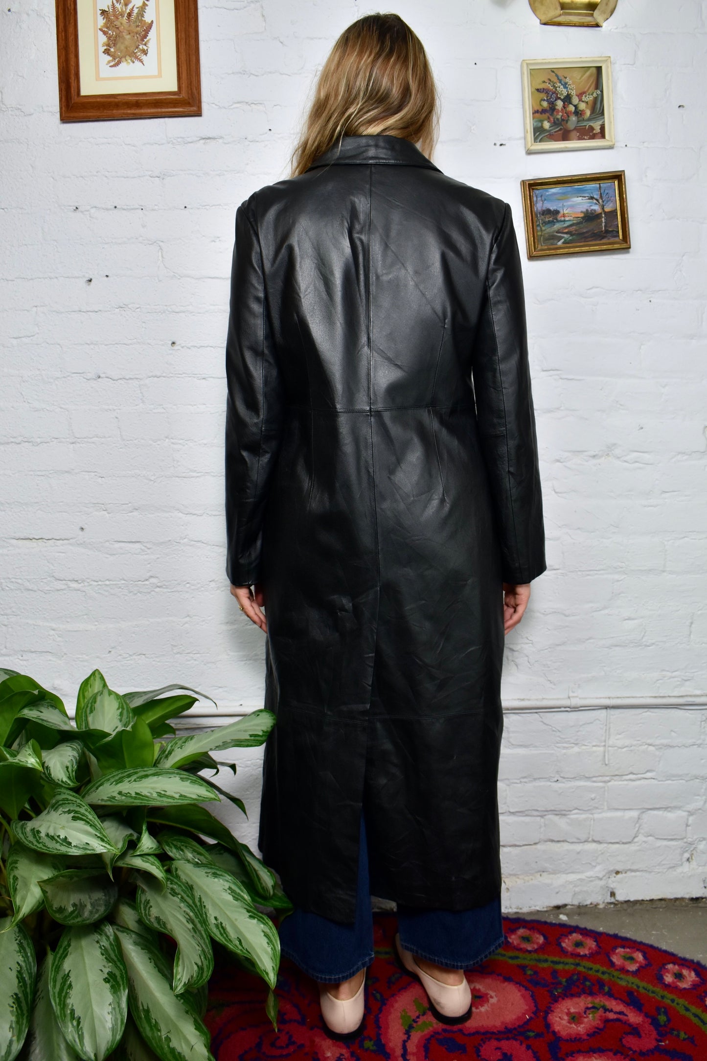 Vintage 90's Leather Trench Coat