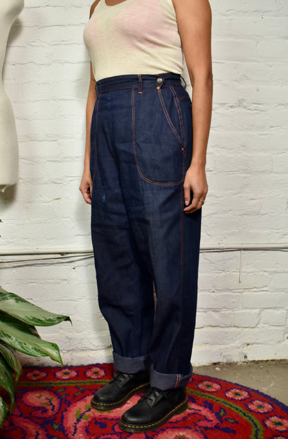 Vintage 1950's Denim Side Zip Jeans