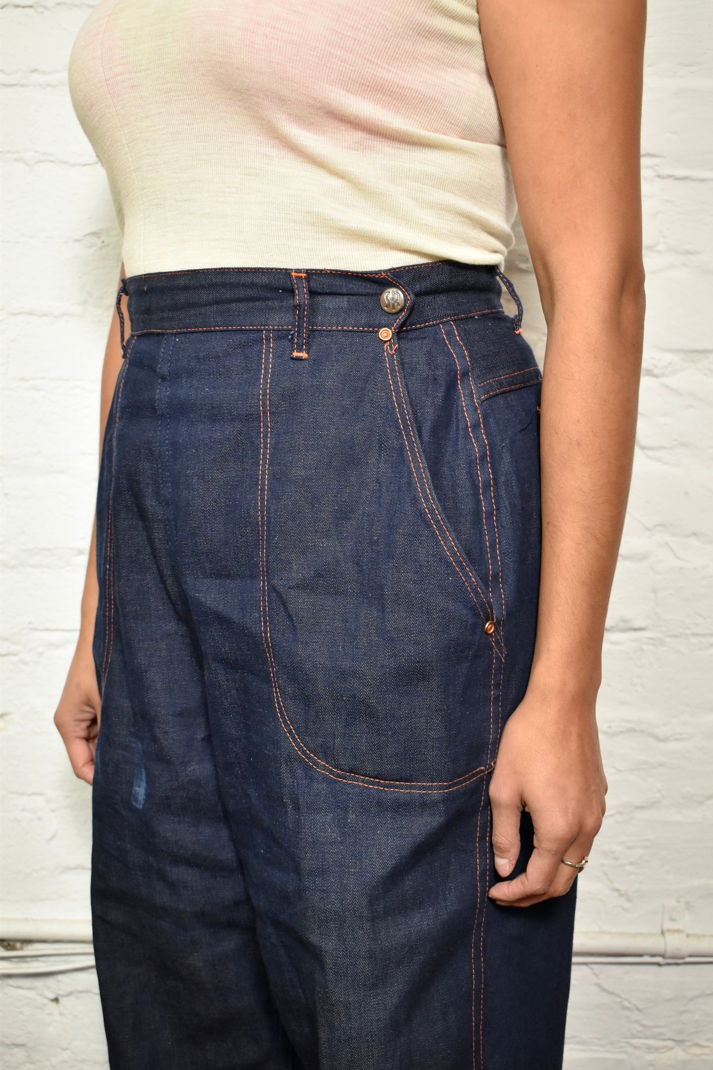 Vintage 1950's Denim Side Zip Jeans