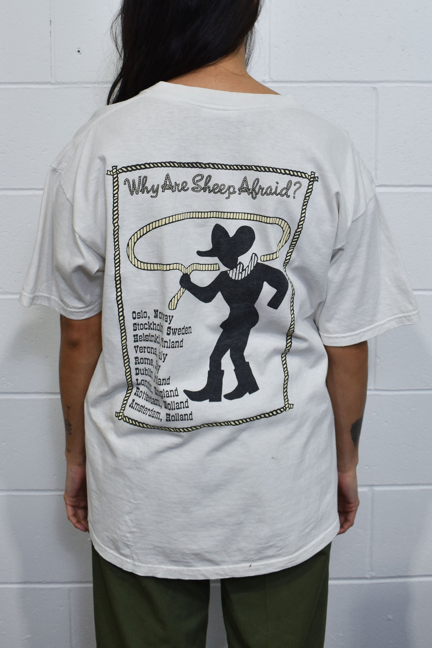 Vintage 90s Pearl Jam "Why Are Sheep Afraid?" Tour T-shirt