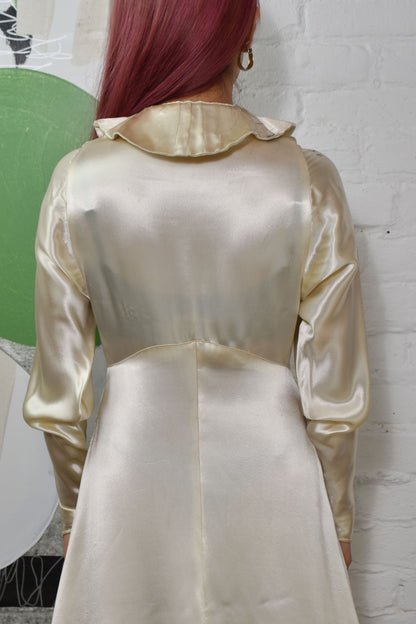 Vintage 1940's Liquid Satin Wedding Gown