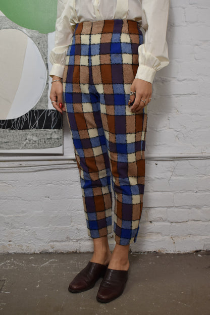 Vintage 1960's "Jantzen" Plaid Cigarette Trousers