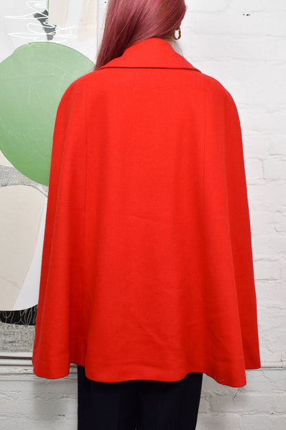 Vintage 1970's "Pendleton" Red Wool Cape