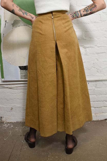 Vintage 1970's Faux Suede Culotte Pants