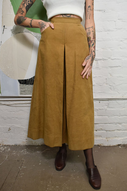 Vintage 1970's Faux Suede Culotte Pants