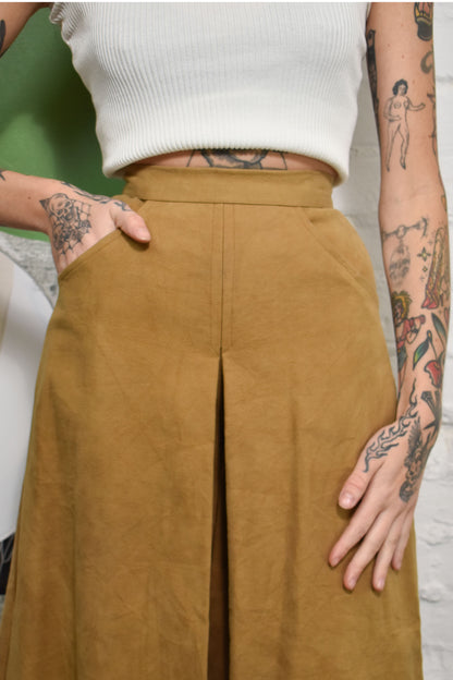 Vintage 1970's Faux Suede Culotte Pants