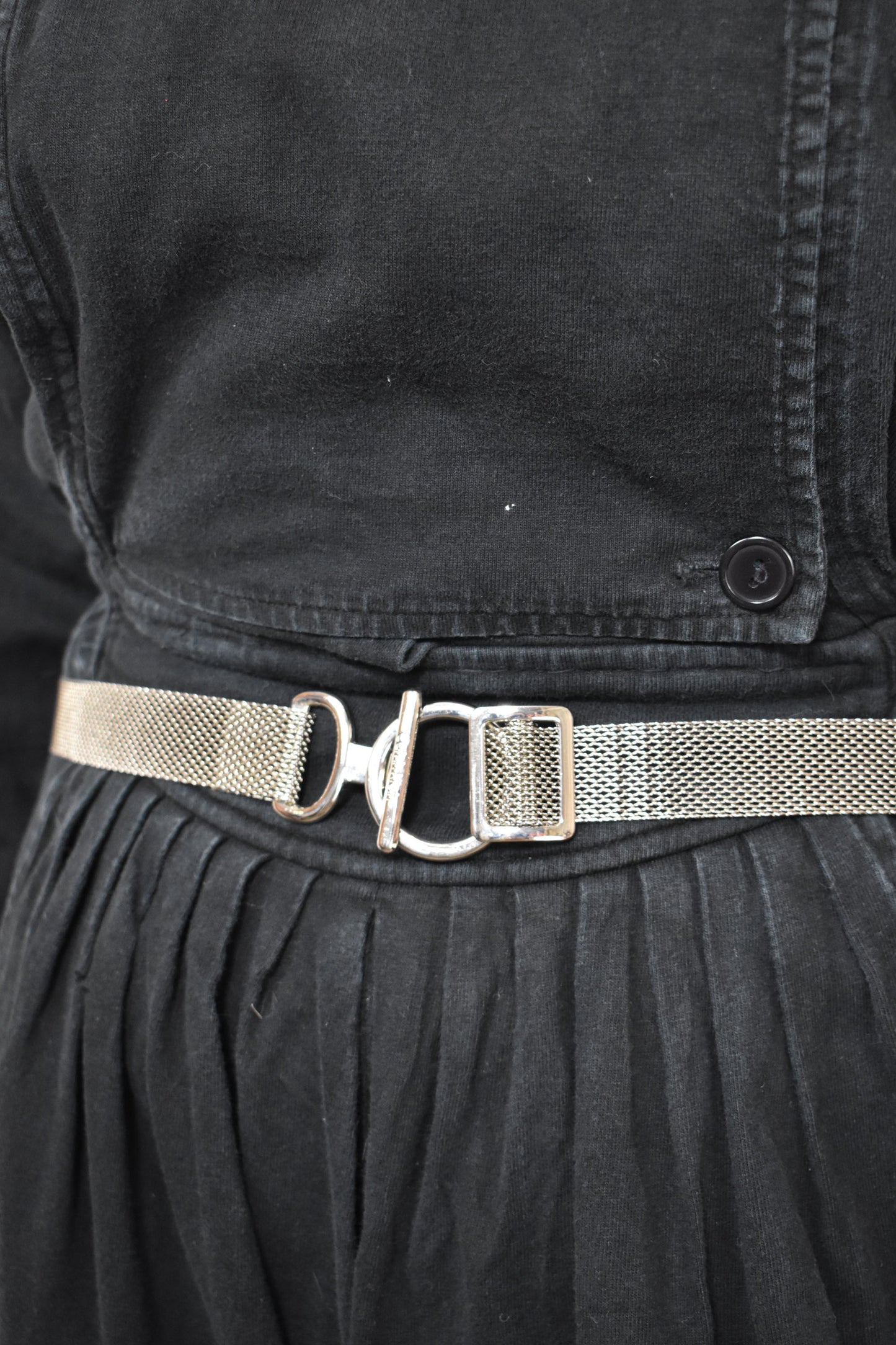 Vintage Calvin Klein Silver Chainmail Belt