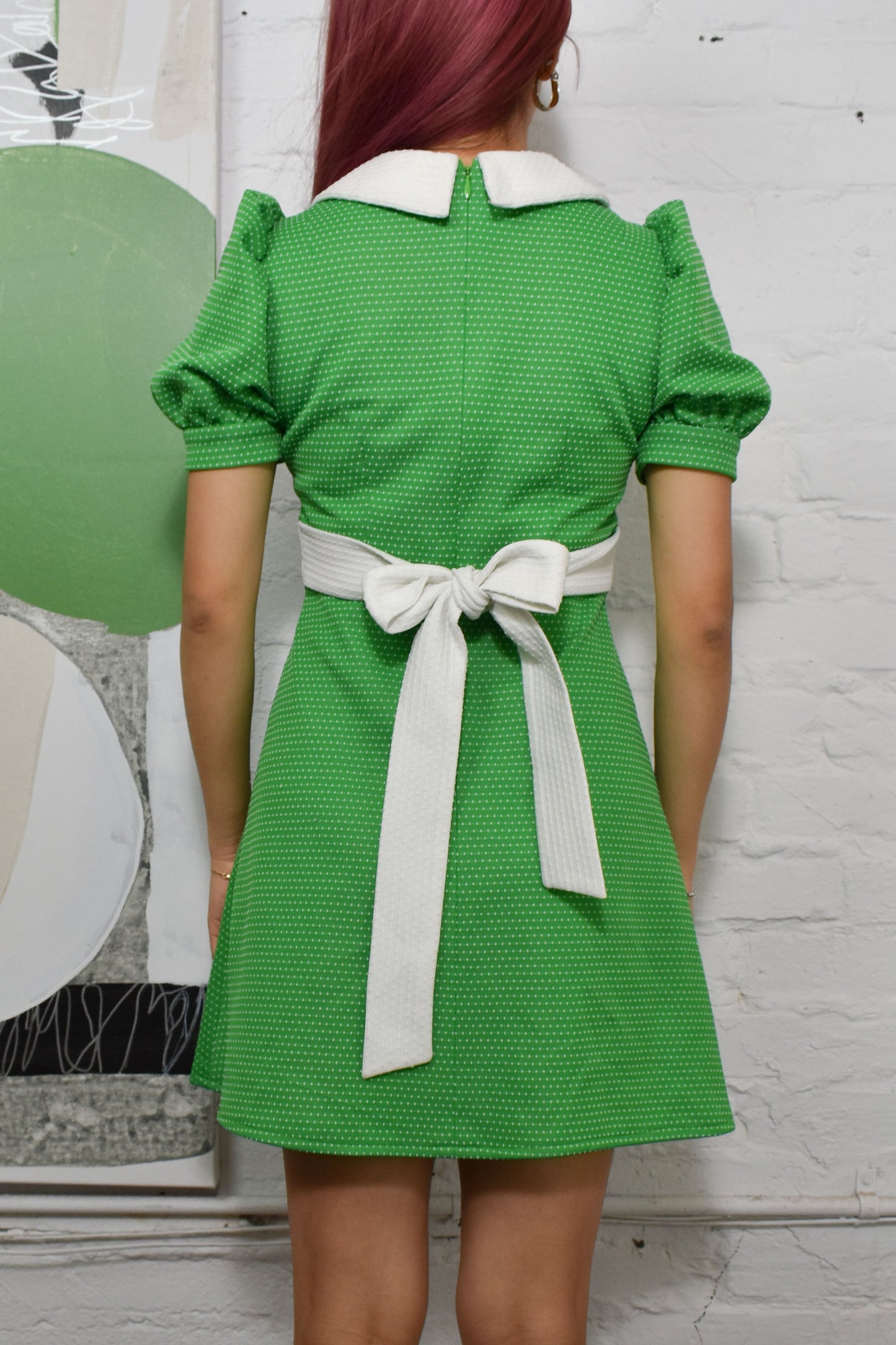 Vintage 1960's Mini Mod Polka Dot Dress