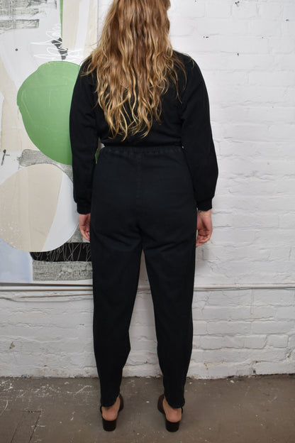 Vintage 80's/90's Black Cotton Jumpsuit