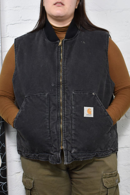 Vintage Black "Carhartt" Workwear Vest