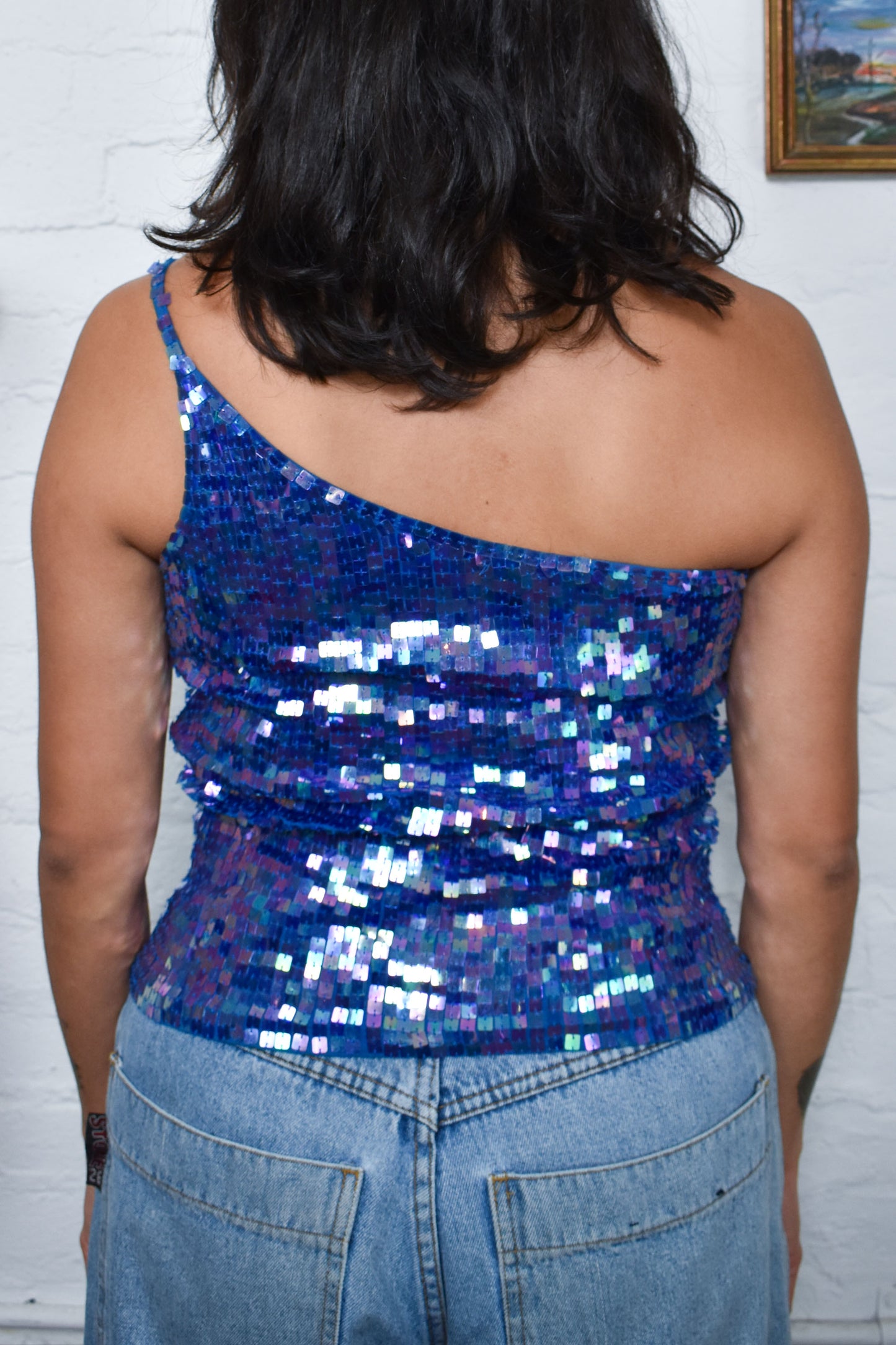 Vintage Y2K Sequin Going Out Top