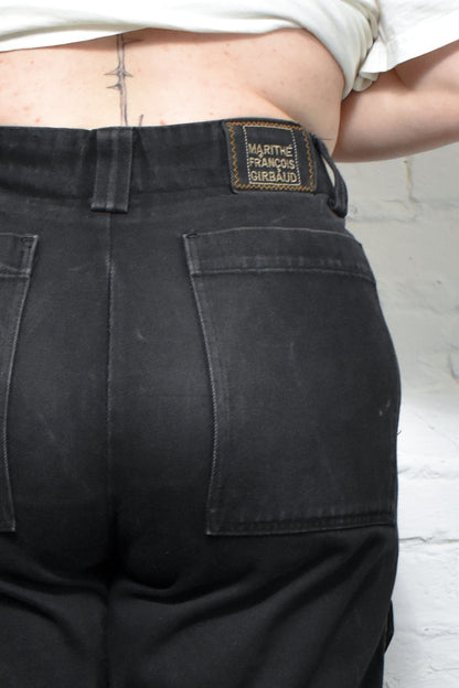 Vintage 90's "Marithe Francois Girbaud" Black Cargo Jeans