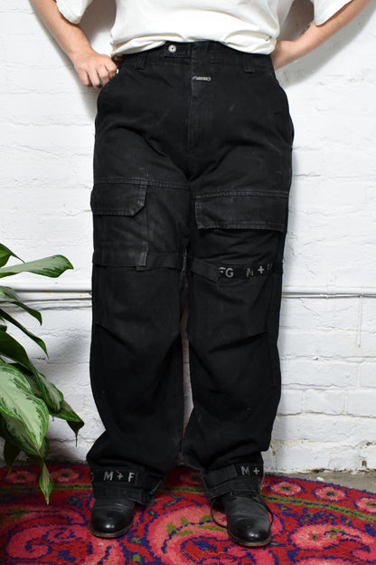 Vintage 90's "Marithe Francois Girbaud" Black Cargo Jeans