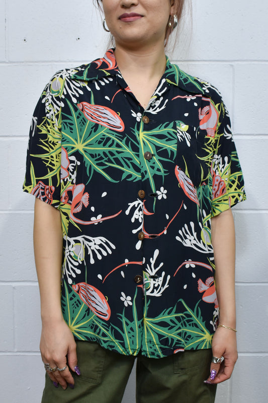 Vintage 1950's "Kamehameha" Rayon Hawaiian Shirt