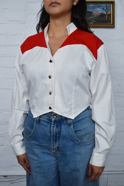 Vintage "Banjo" Western Heart Blouse