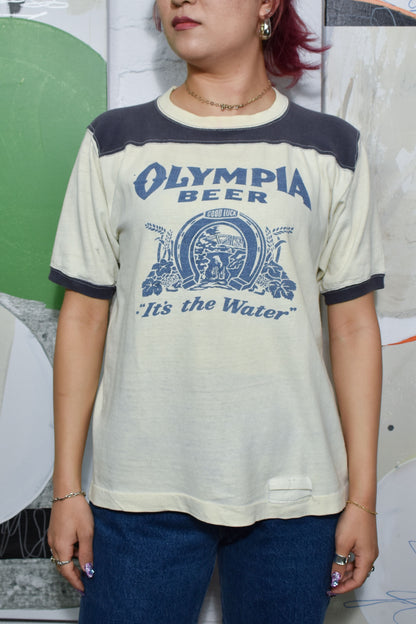 Vintage 1970's "Olympia Beer" Ringer Tee