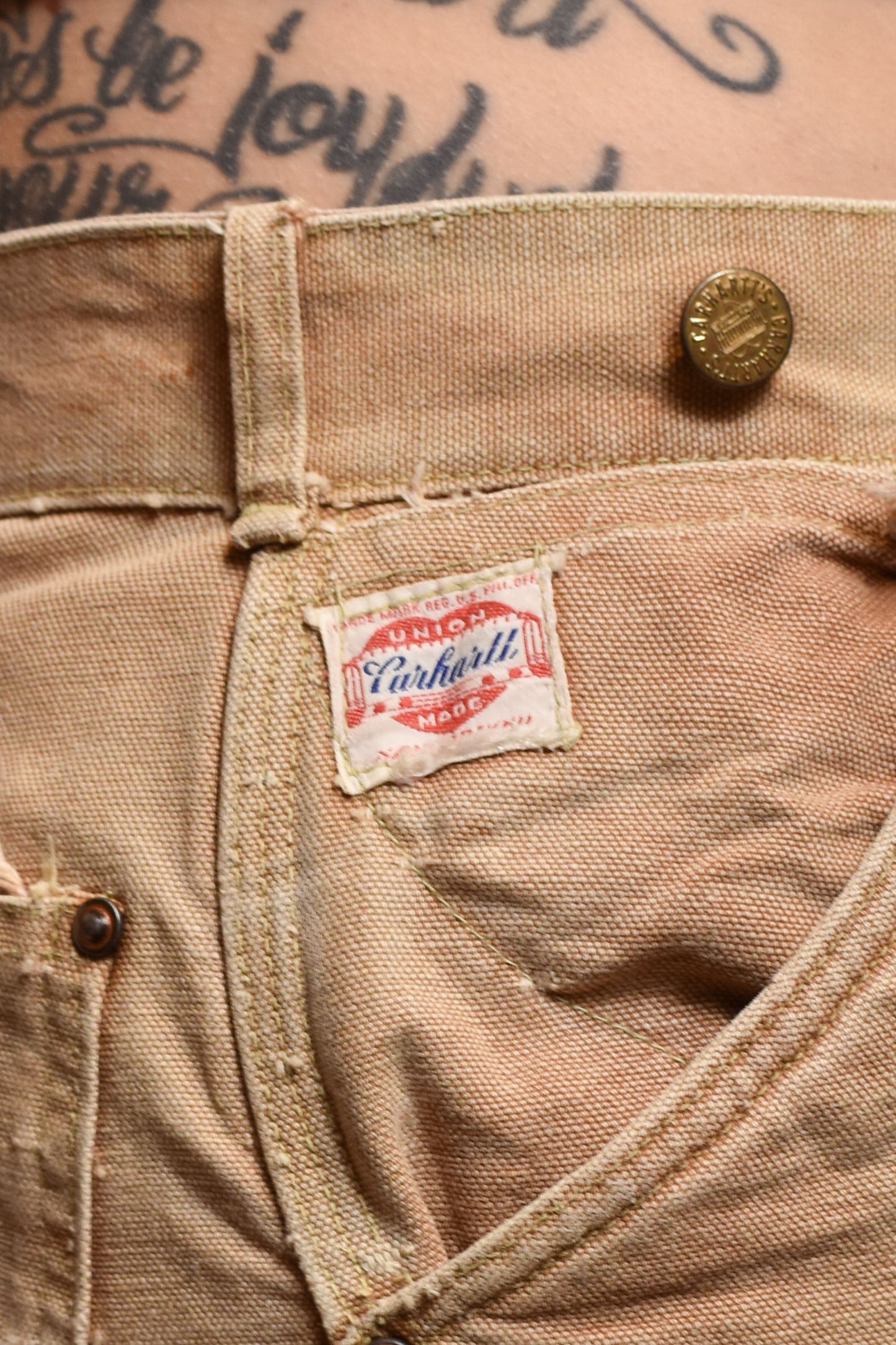 Vintage 1950's/1960s "Carhartt" Blanket Lined Work Pants