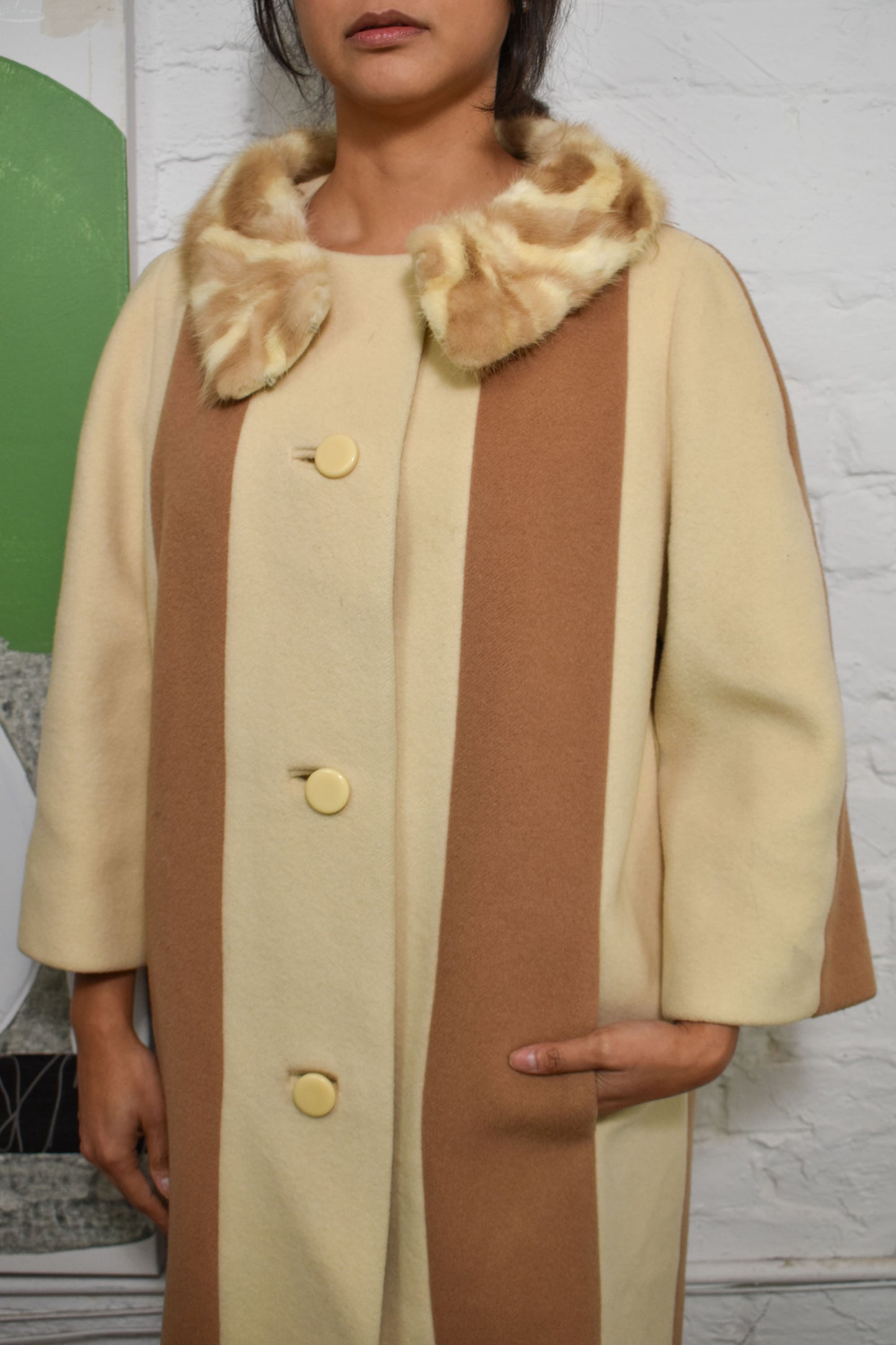 Vintage 1960's "Young Young Lilli Ann" Striped Wool Coat