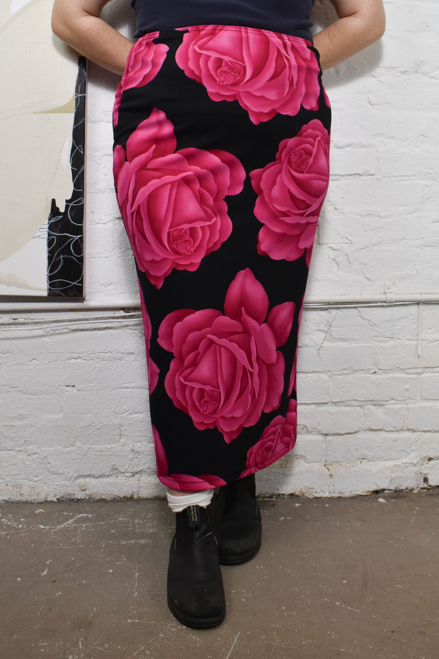 Vintage Y2K Rose Midi Skirt