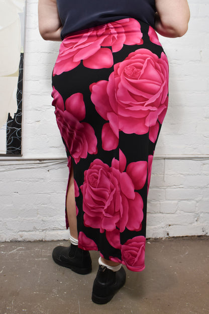 Vintage Y2K Rose Midi Skirt