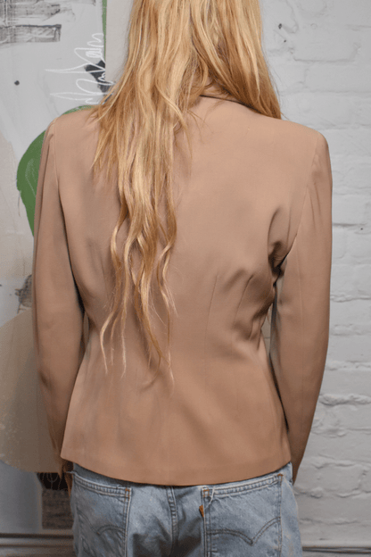 Vintage 1940s Wool Cocoa Brown Blazer