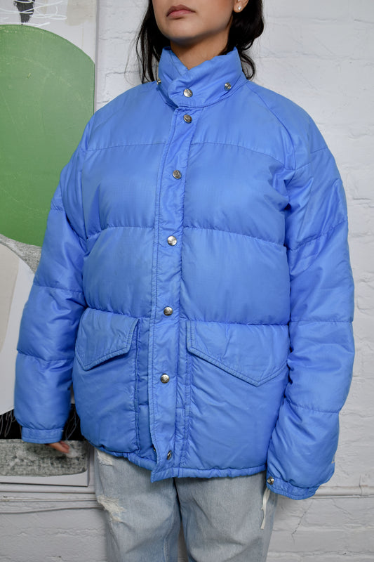 Vintage 80s "Gerry Goose" Blue Quilted Puffer Jacket