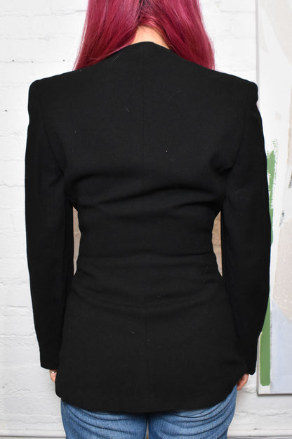 Vintage 60s Black Beaded Blazer