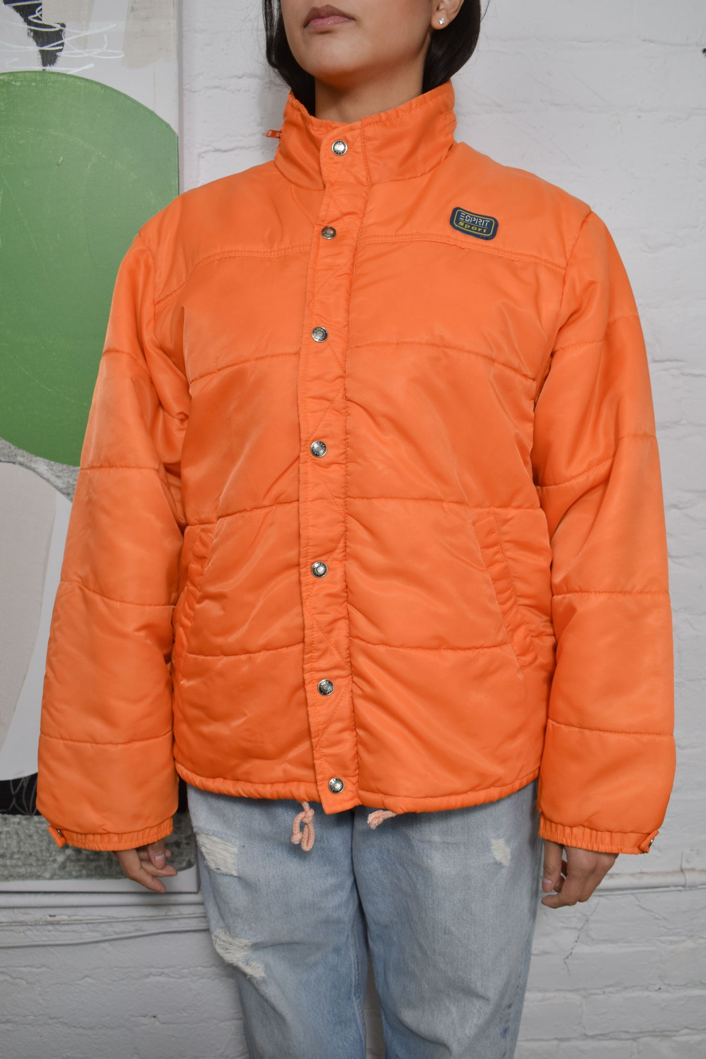 Vintage ESPRIT Sport Tangerine Puffy Jacket