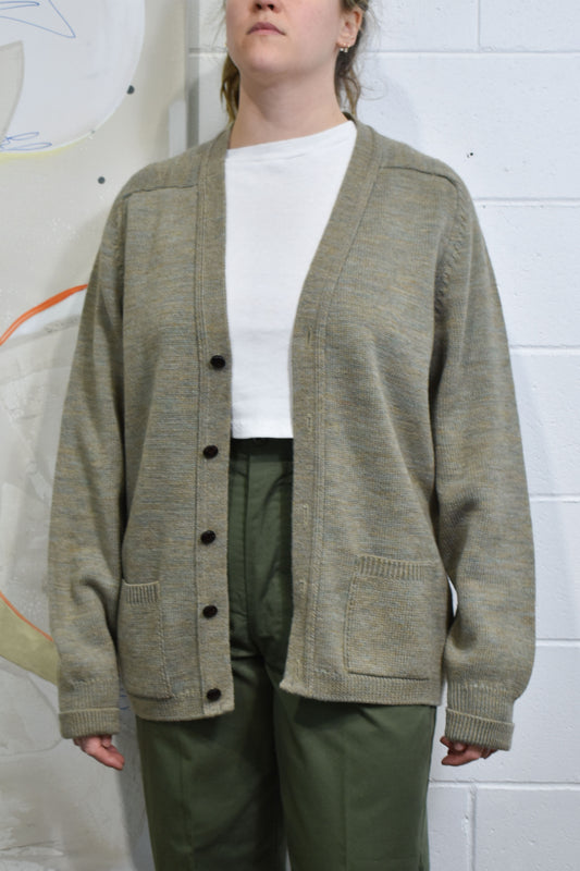 Vintage "St Michael" Wool Grandpa Cardigan Sweater