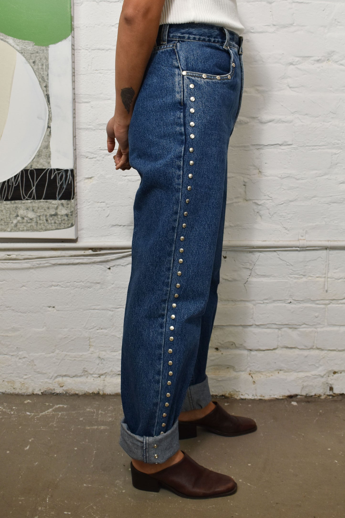 Vintage 90s "Lawman" Studded Jeans