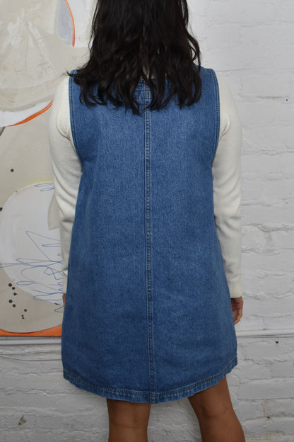 Vintage 90's Denim Jumper Dress