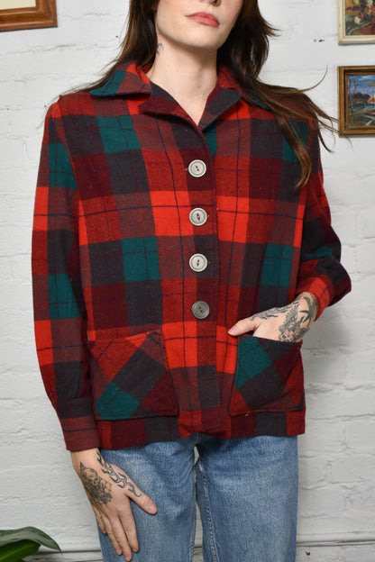 Vintage Plaid Wool "Amana" Chore Coat