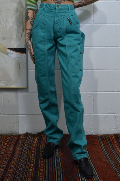 Vintage "Rocky Mountain" Western Aqua Jeans