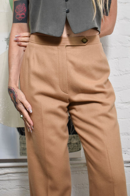 Vintage 1980's "Evan Picone" Beige Wool Pants