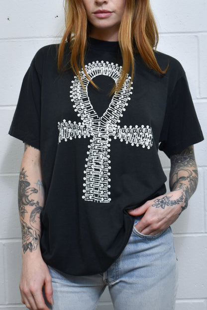 Vintage 1980's Skeleton Ankh Tee