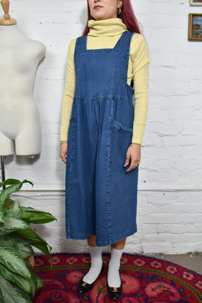 Vintage 90's "My Michelle" Denim Pinafore Dress