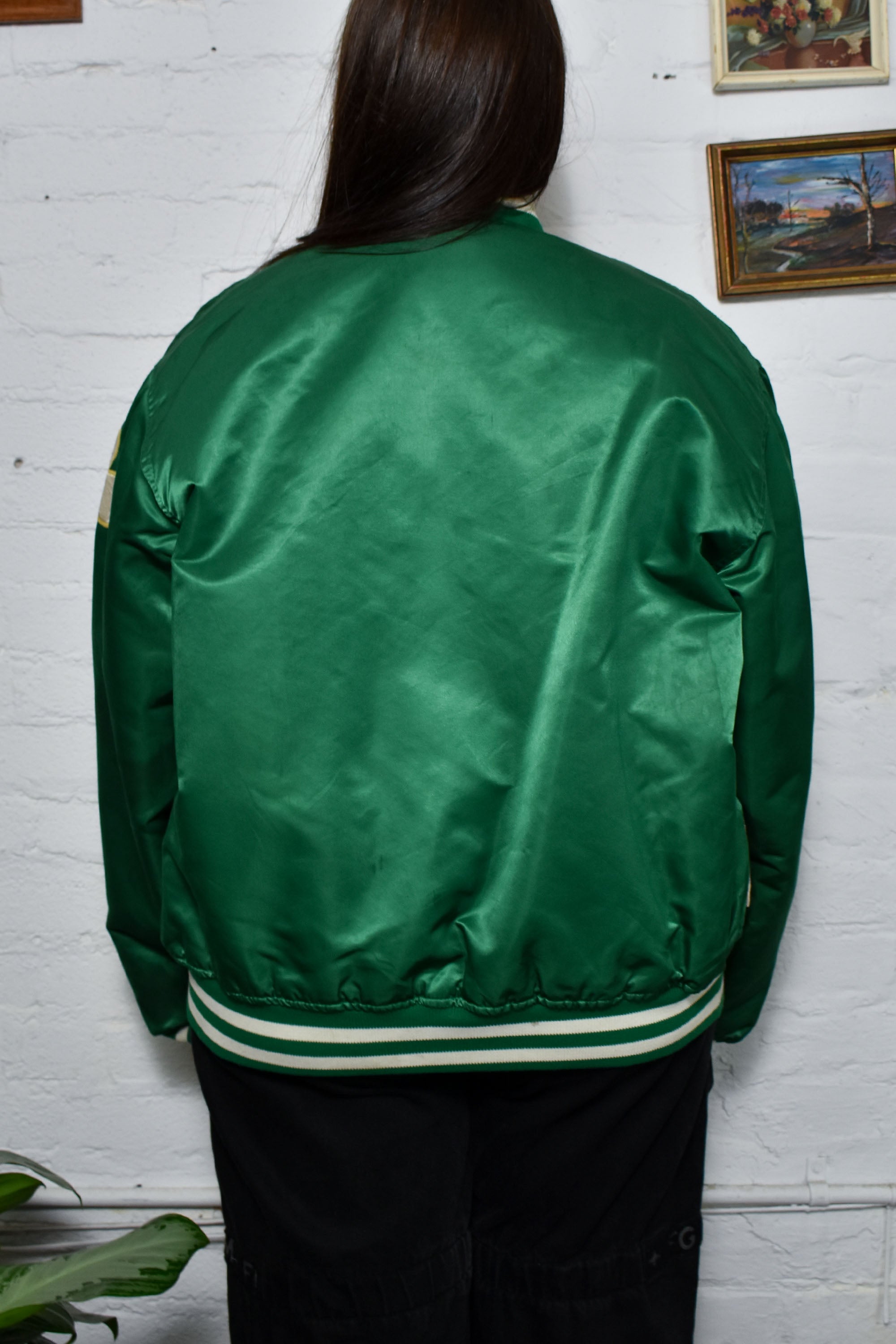 Vintage celtics bomber discount jacket