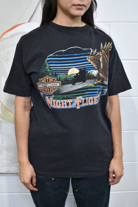 Vintage 90's Harley Davidson Night Flight T-Shirt