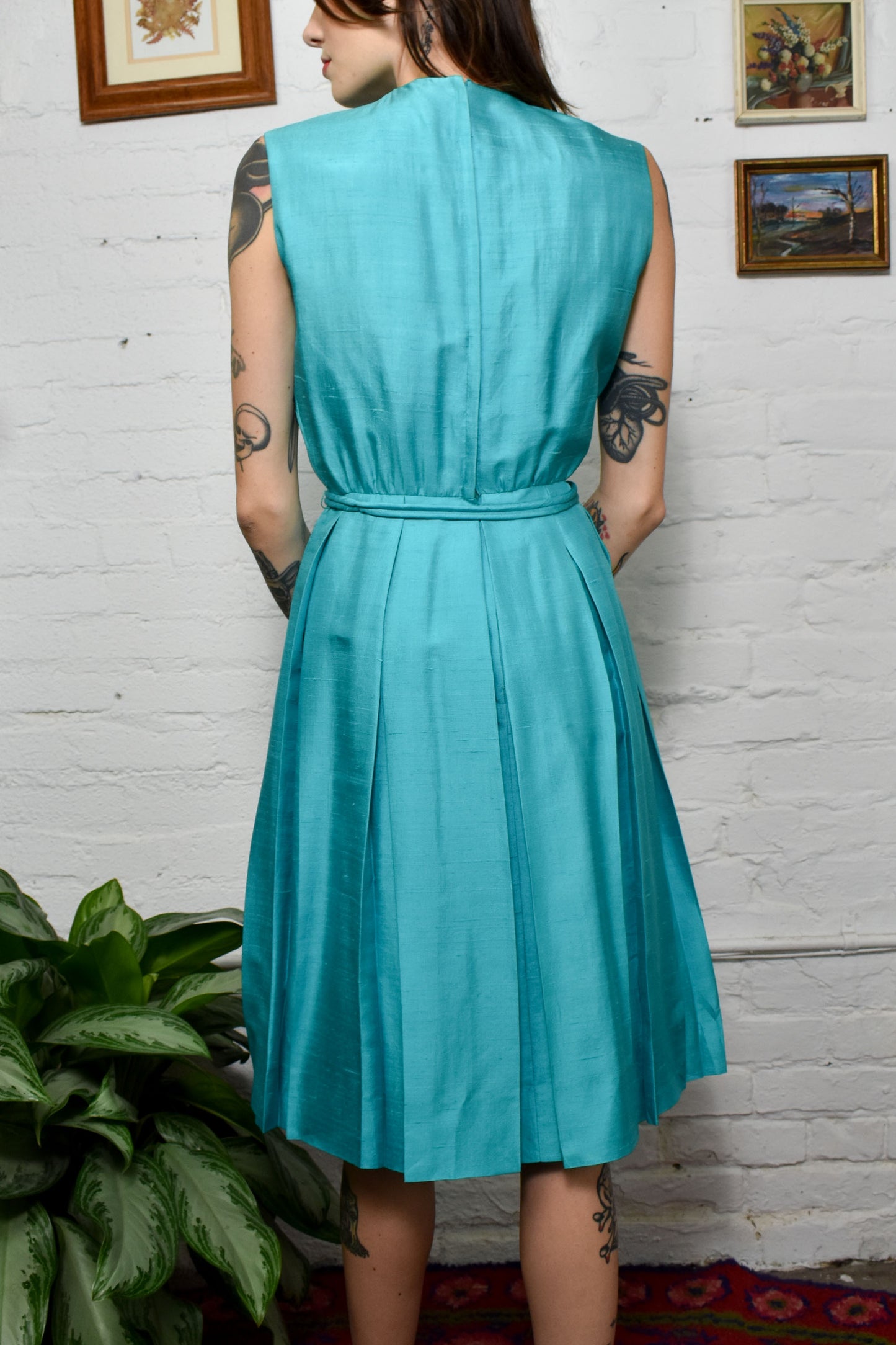 Vintage 50's "Beckman's" Electric Blue Dress Designed by Mancini